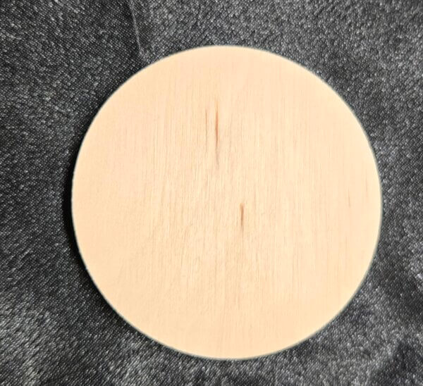 Fa talizmán alap kulcskarika nélkül átmérője: 6 mm, vastagsága: 0,7 mm
